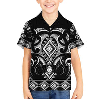 Black Ngaru Taniko With Aotearoa Maori Tattoo Hawaiian Shirt LT14 - Polynesian Pride