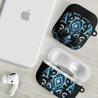 Blue Ngaru Taniko With Aotearoa Maori Tattoo AirPods Case LT14 - Polynesian Pride