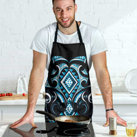 Blue Ngaru Taniko With Aotearoa Maori Tattoo Apron LT14 - Polynesian Pride