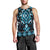 Blue Ngaru Taniko With Aotearoa Maori Tattoo Men Tank Top