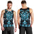 Blue Ngaru Taniko With Aotearoa Maori Tattoo Men Tank Top