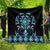 Blue Ngaru Taniko With Aotearoa Maori Tattoo Quilt