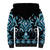 Blue Ngaru Taniko With Aotearoa Maori Tattoo Sherpa Hoodie