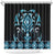 Blue Ngaru Taniko With Aotearoa Maori Tattoo Shower Curtain