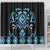 Blue Ngaru Taniko With Aotearoa Maori Tattoo Shower Curtain