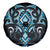 Blue Ngaru Taniko With Aotearoa Maori Tattoo Spare Tire Cover