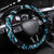 Blue Ngaru Taniko With Aotearoa Maori Tattoo Steering Wheel Cover