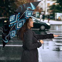 Blue Ngaru Taniko With Aotearoa Maori Tattoo Umbrella LT14 - Polynesian Pride