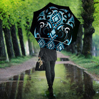 Blue Ngaru Taniko With Aotearoa Maori Tattoo Umbrella LT14 - Polynesian Pride