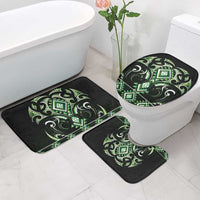 Green Ngaru Taniko With Aotearoa Maori Tattoo Bathroom Set LT14 - Polynesian Pride