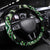 Green Ngaru Taniko With Aotearoa Maori Tattoo Steering Wheel Cover