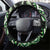 Green Ngaru Taniko With Aotearoa Maori Tattoo Steering Wheel Cover