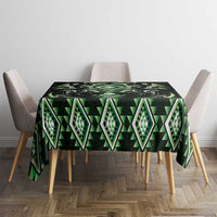 Green Ngaru Taniko With Aotearoa Maori Tattoo Tablecloth LT14 - Polynesian Pride
