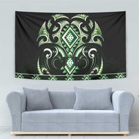Green Ngaru Taniko With Aotearoa Maori Tattoo Tapestry LT14 - Polynesian Pride
