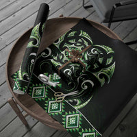 Green Ngaru Taniko With Aotearoa Maori Tattoo Wrapping Paper LT14 - Polynesian Pride