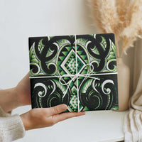 Green Ngaru Taniko With Aotearoa Maori Tattoo Wrapping Paper LT14 - Polynesian Pride