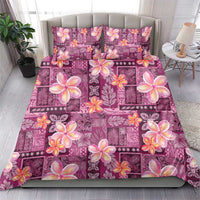 Pink Hawaii Plumeria With Tropical Flowers Motifs Bedding Set LT14 - Polynesian Pride