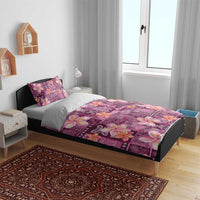 Pink Hawaii Plumeria With Tropical Flowers Motifs Bedding Set LT14 - Polynesian Pride