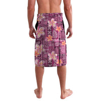 Pink Hawaii Plumeria With Tropical Flowers Motifs Lavalava LT14 - Polynesian Pride