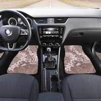 Polynesia Hammerhead Shark Tattoo With Plumeria Lei Car Mats LT14 Set 2pcs - Front Mocha - Polynesian Pride