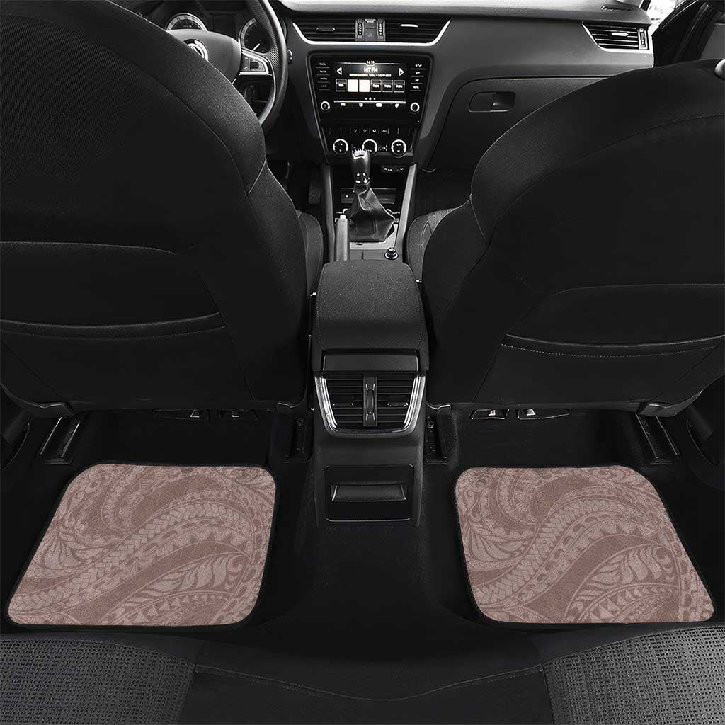 Polynesia Hammerhead Shark Tattoo With Plumeria Lei Car Mats LT14 Set 2pcs - Back Mocha - Polynesian Pride