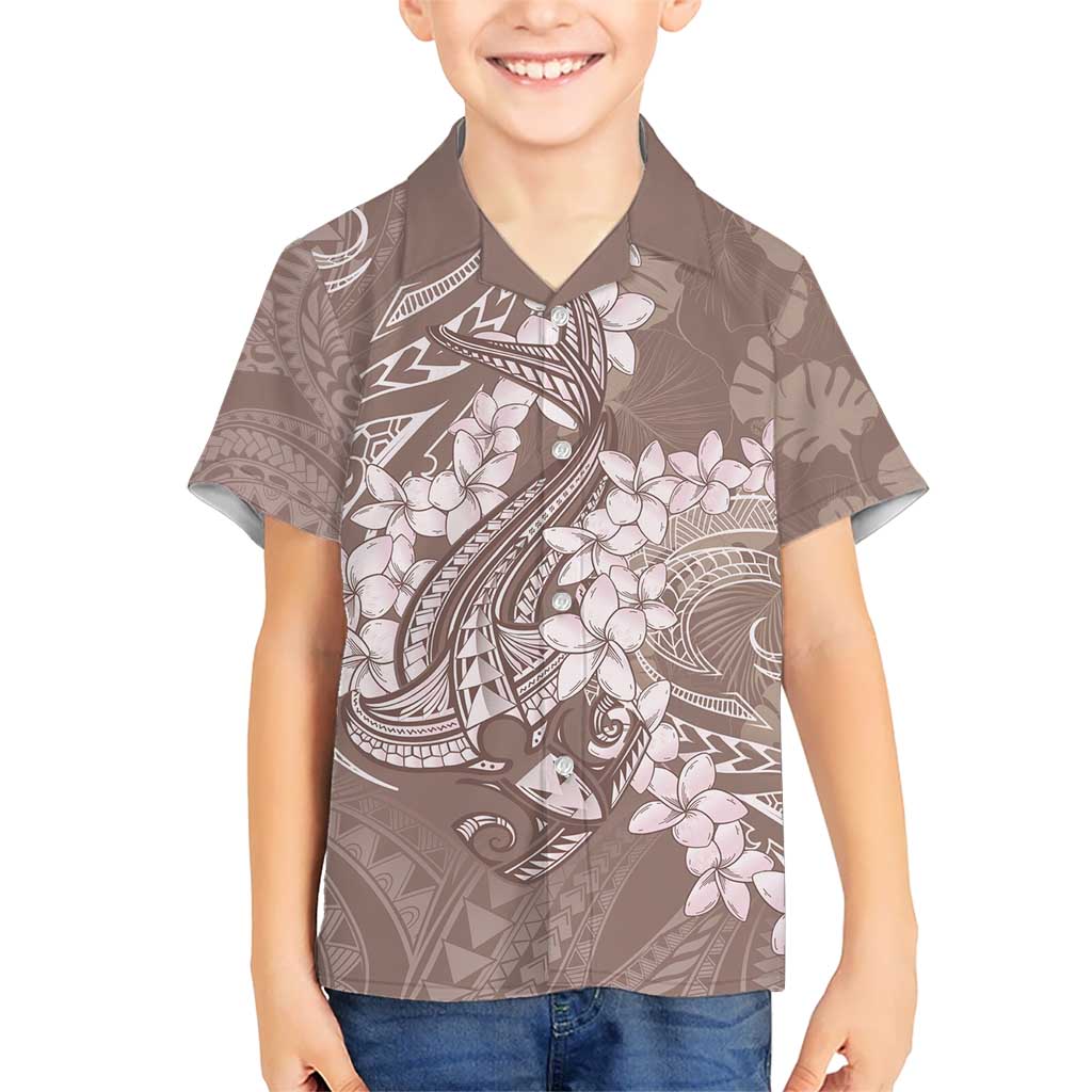 Polynesia Hammerhead Shark Tattoo With Plumeria Lei Hawaiian Shirt LT14 - Polynesian Pride