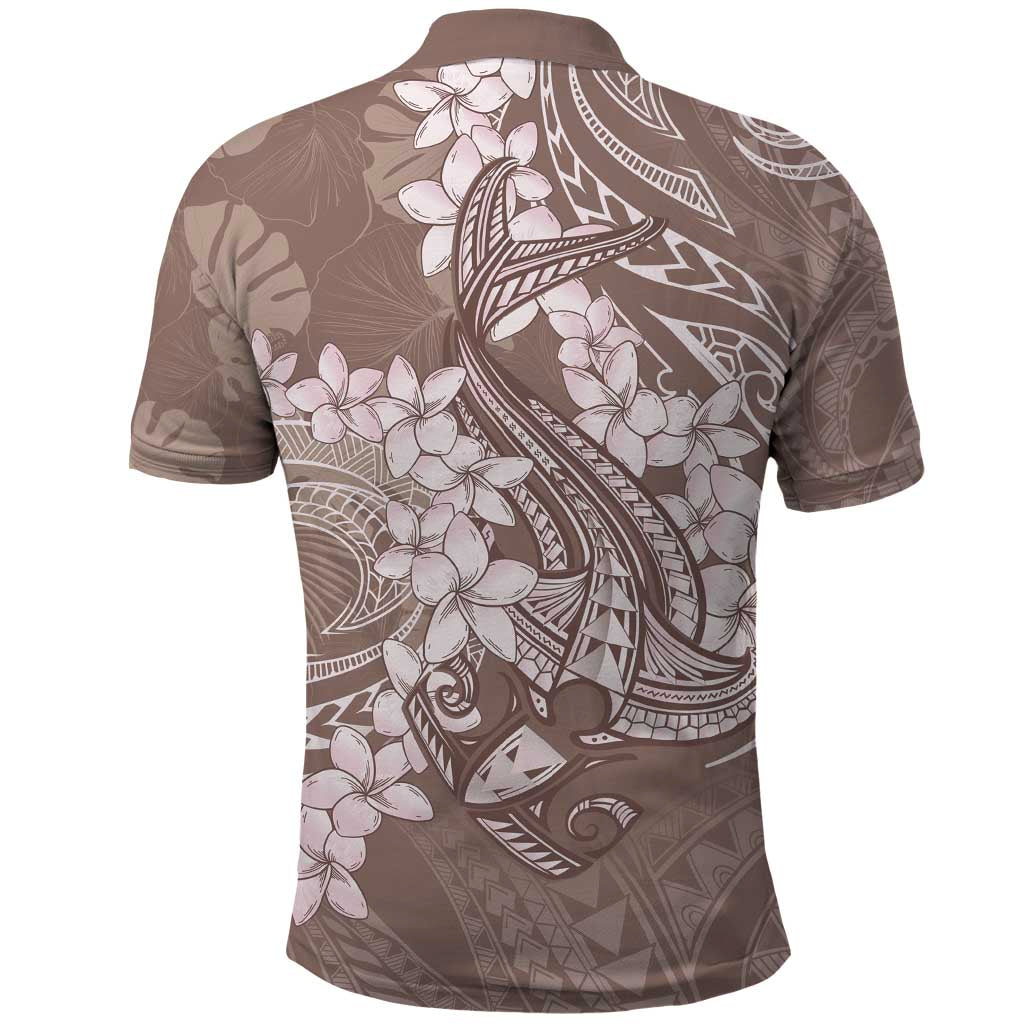 Polynesia Hammerhead Shark Tattoo With Plumeria Lei Polo Shirt LT14 - Polynesian Pride