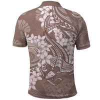 Polynesia Hammerhead Shark Tattoo With Plumeria Lei Polo Shirt LT14 - Polynesian Pride