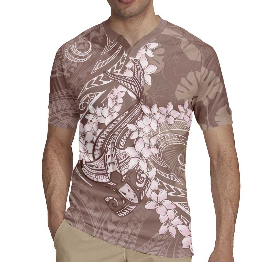 Polynesia Hammerhead Shark Tattoo With Plumeria Lei Rugby Jersey LT14 - Polynesian Pride
