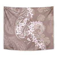 Polynesia Hammerhead Shark Tattoo With Plumeria Lei Tapestry LT14 - Polynesian Pride