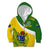 Personalised Cook Islands Rugby Kid Hoodie Pacific Go The Kukis Sporty Style LT14 Zip Hoodie Green - Polynesian Pride