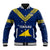 Personalised Tokelau Rugby Baseball Jacket Pacific Polynesian Pattern LT14 Unisex Blue - Polynesian Pride