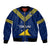 Personalised Tokelau Rugby Bomber Jacket Pacific Polynesian Pattern LT14 Unisex Blue - Polynesian Pride