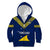 Personalised Tokelau Rugby Kid Hoodie Pacific Polynesian Pattern LT14 Zip Hoodie Blue - Polynesian Pride