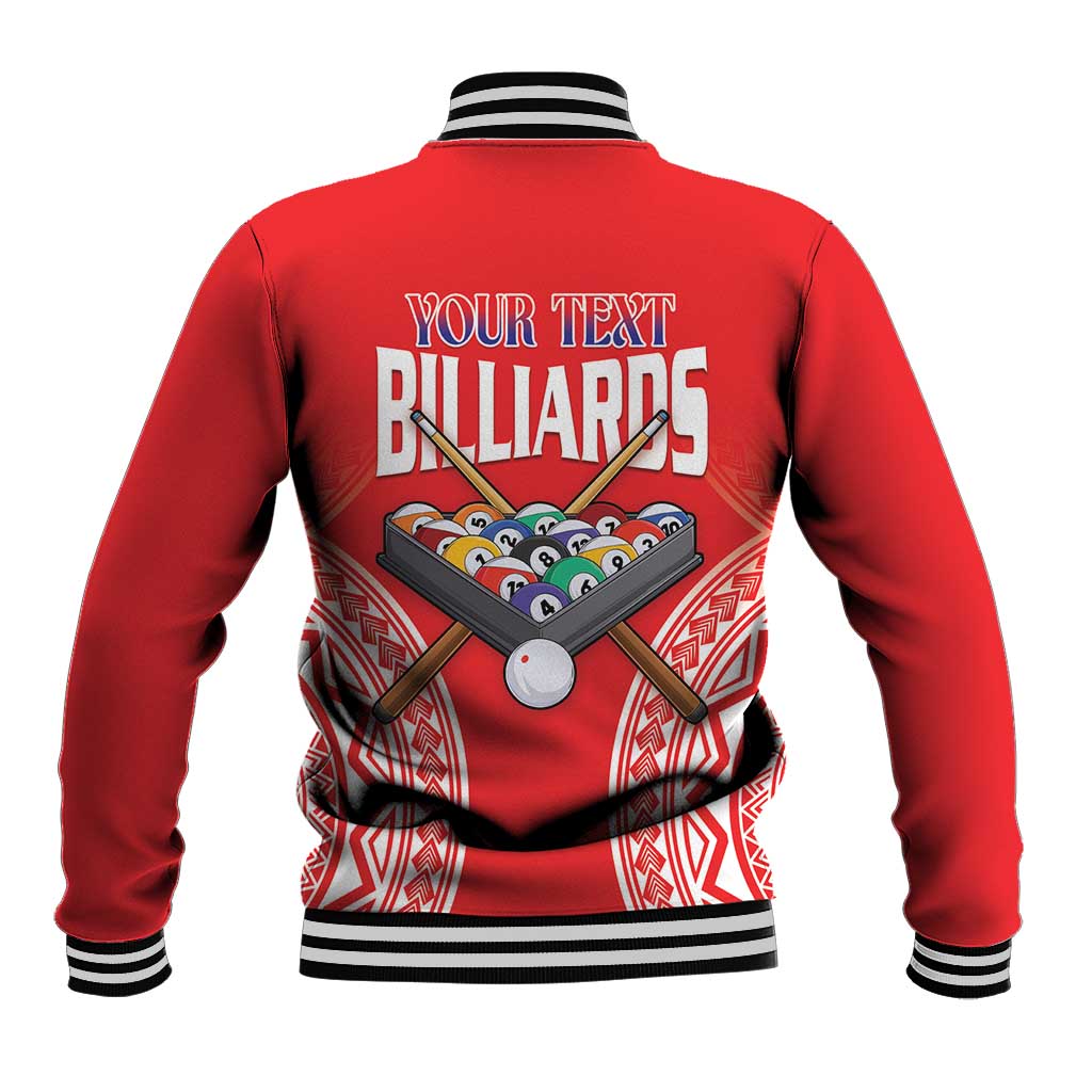 Personalised Taiwan Billiards Baseball Jacket Eight-ball Pool Polynesia Tattoo LT14 - Polynesian Pride