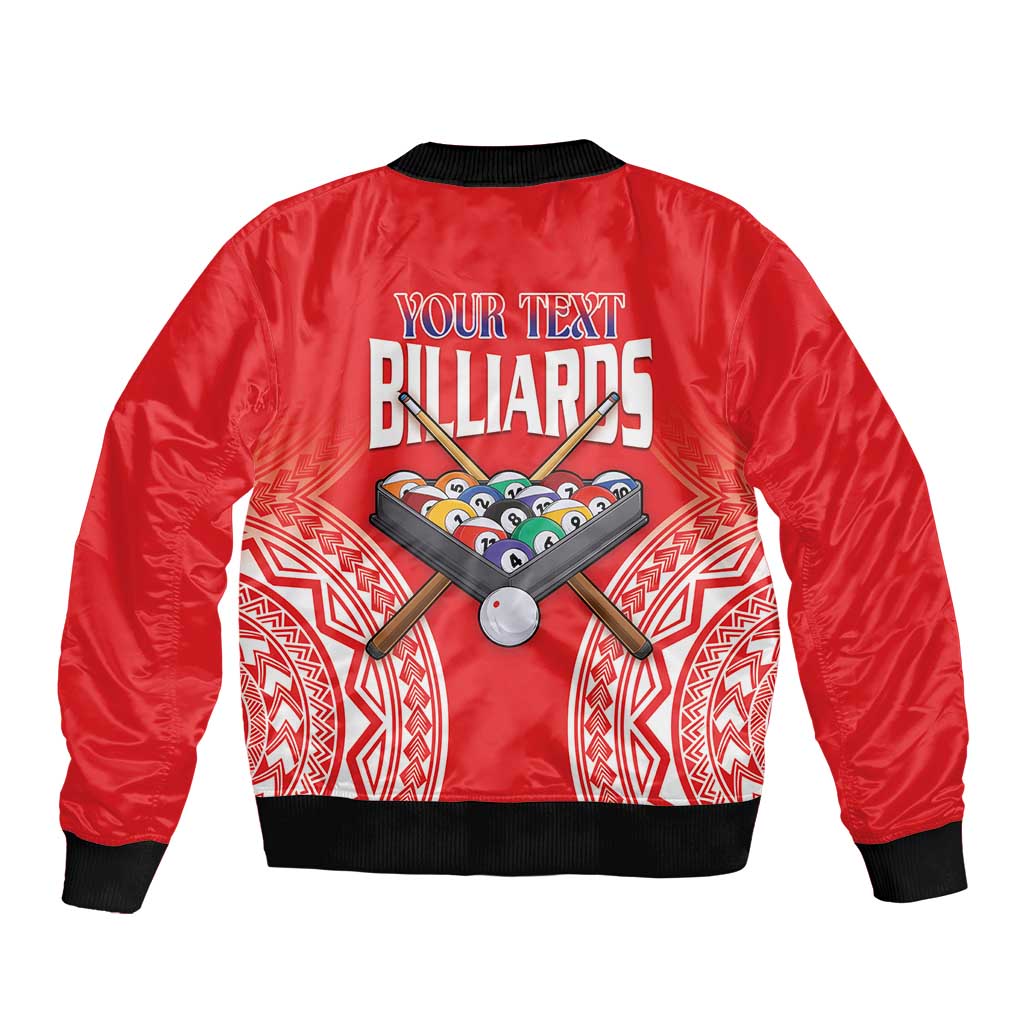 Personalised Taiwan Billiards Bomber Jacket Eight-ball Pool Polynesia Tattoo LT14 - Polynesian Pride