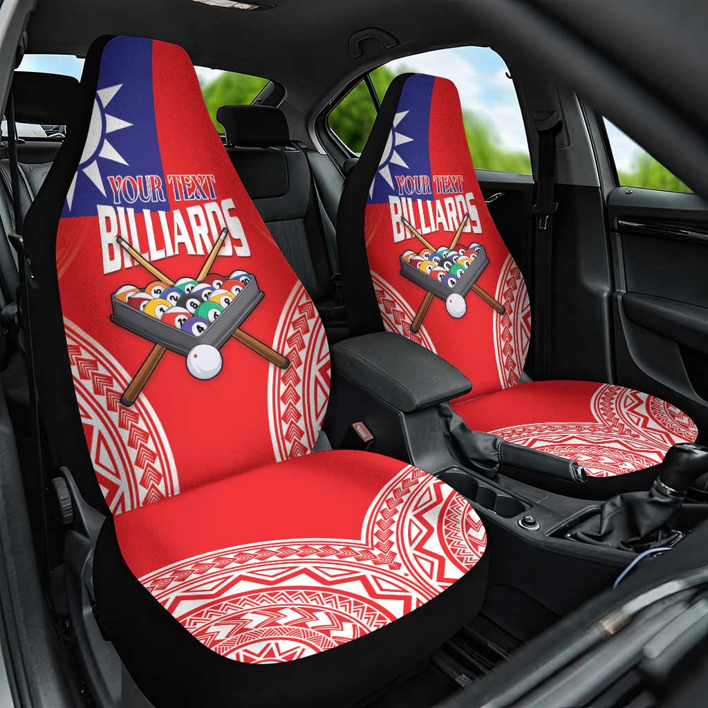 Personalised Taiwan Billiards Car Seat Cover Eight-ball Pool Polynesia Tattoo LT14 One Size Red - Polynesian Pride