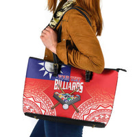 Personalised Taiwan Billiards Leather Tote Bag Eight-ball Pool Polynesia Tattoo LT14 Red - Polynesian Pride