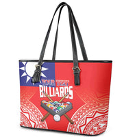 Personalised Taiwan Billiards Leather Tote Bag Eight-ball Pool Polynesia Tattoo LT14 - Polynesian Pride
