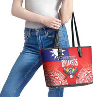 Personalised Taiwan Billiards Leather Tote Bag Eight-ball Pool Polynesia Tattoo LT14 - Polynesian Pride