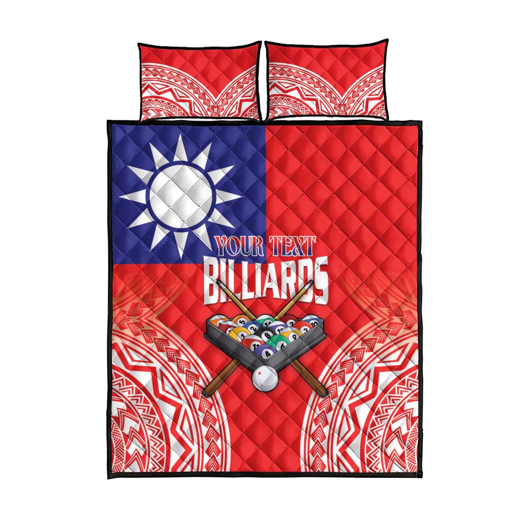 Personalised Taiwan Billiards Quilt Bed Set Eight-ball Pool Polynesia Tattoo LT14 - Polynesian Pride
