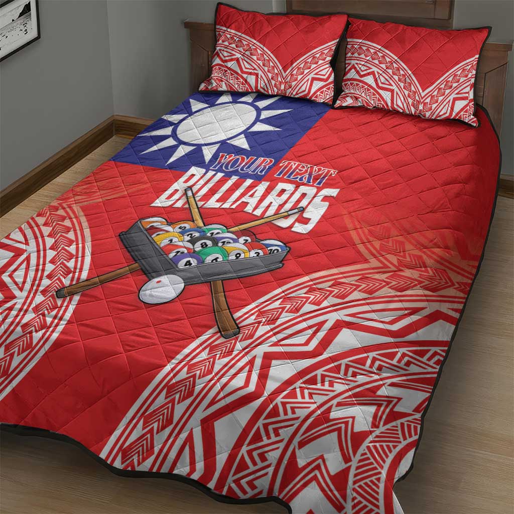Personalised Taiwan Billiards Quilt Bed Set Eight-ball Pool Polynesia Tattoo LT14 - Polynesian Pride