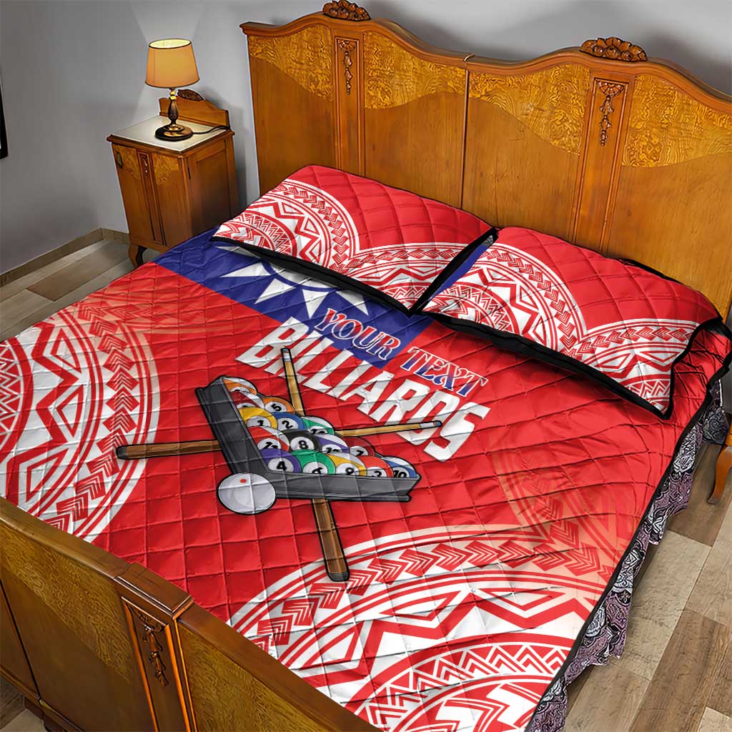 Personalised Taiwan Billiards Quilt Bed Set Eight-ball Pool Polynesia Tattoo LT14 - Polynesian Pride