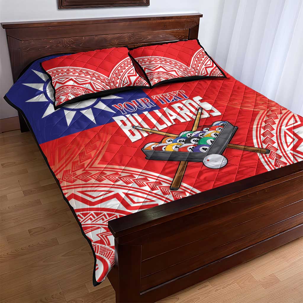 Personalised Taiwan Billiards Quilt Bed Set Eight-ball Pool Polynesia Tattoo LT14 - Polynesian Pride