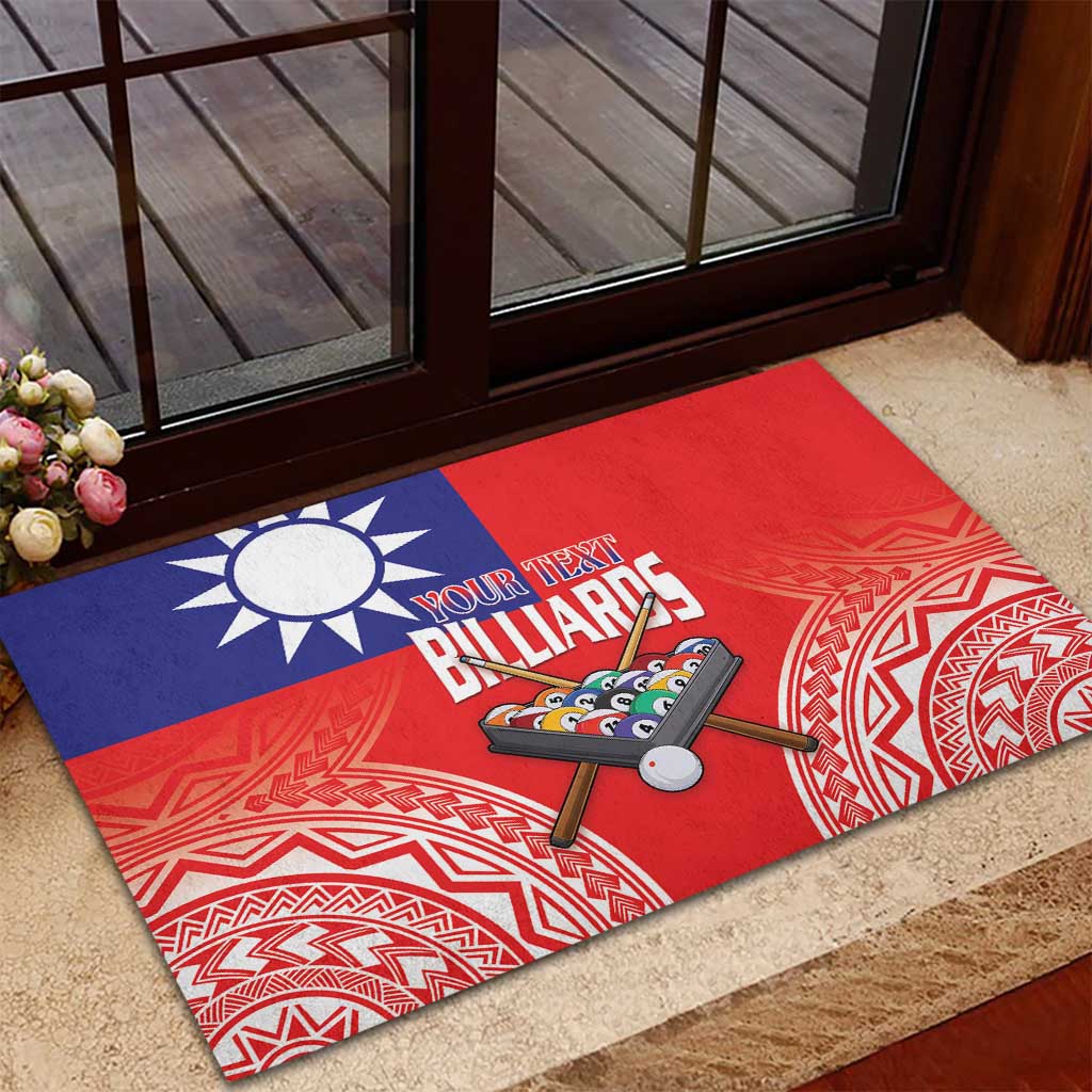 Personalised Taiwan Billiards Rubber Doormat Eight-ball Pool Polynesia Tattoo LT14 - Polynesian Pride