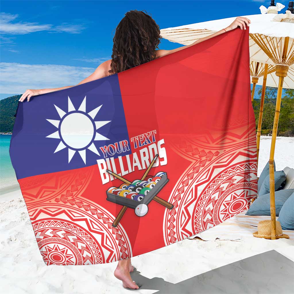 Personalised Taiwan Billiards Sarong Eight-ball Pool Polynesia Tattoo LT14 One Size 44 x 66 inches Red - Polynesian Pride