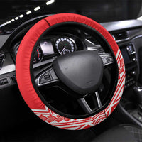 Taiwan Billiards Steering Wheel Cover Eight-ball Pool Polynesia Tattoo LT14 Universal Fit Red - Polynesian Pride