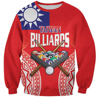 Personalised Taiwan Billiards Sweatshirt Eight-ball Pool Polynesia Tattoo LT14 Unisex Red - Polynesian Pride
