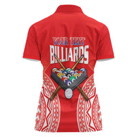 Personalised Taiwan Billiards Women Polo Shirt Eight-ball Pool Polynesia Tattoo LT14 - Polynesian Pride