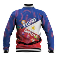 Personalised Philippines Billiards Baseball Jacket Cue With Balls Flag Style LT14 - Polynesian Pride